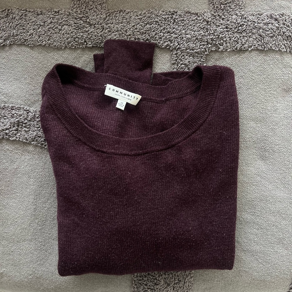 Aritzia community knit sweater with cashmere